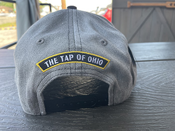 back view of Brewfontaine grey baseball cap
